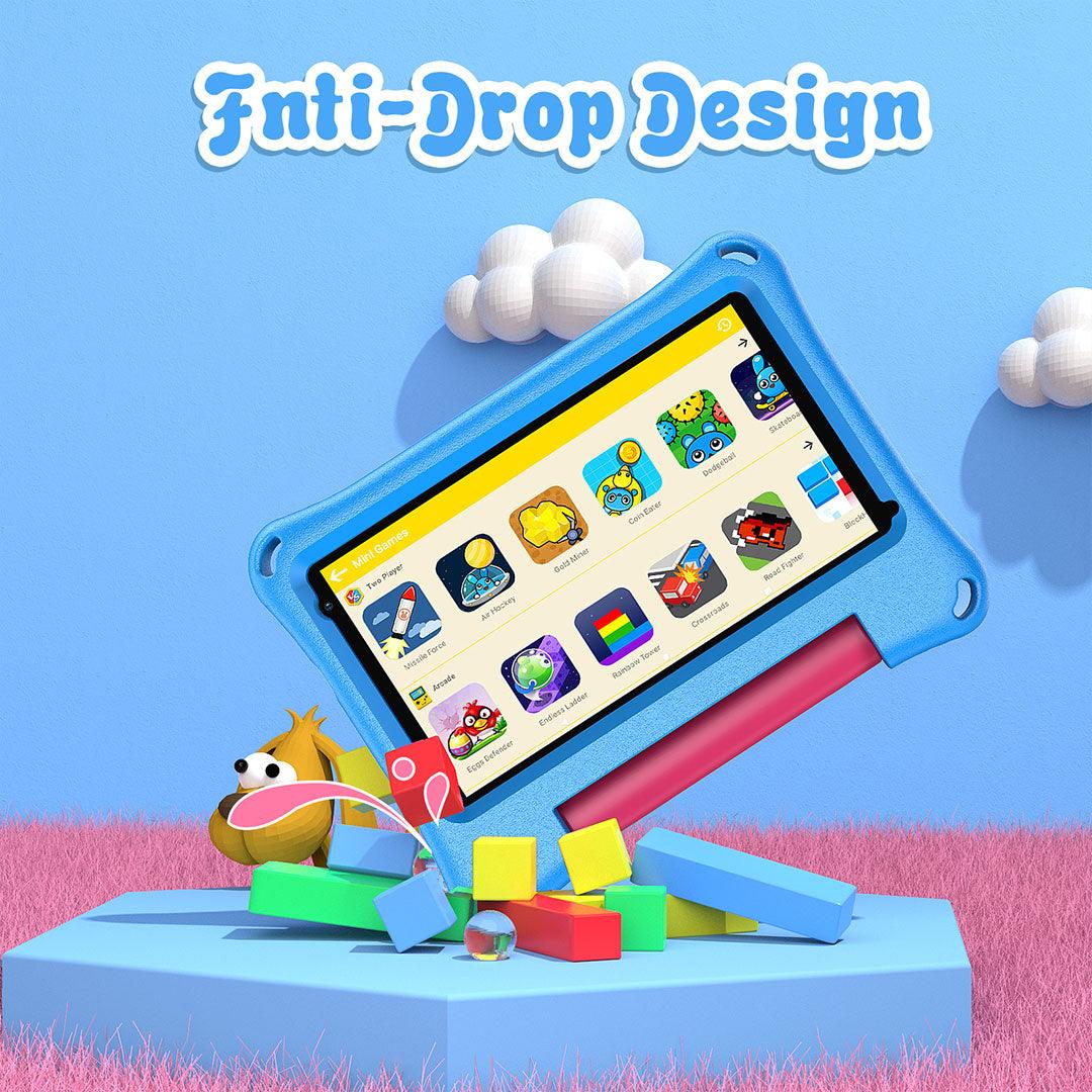 VASOUN Kids Tablet, 7 inch IPS Screen, Android 11, Parental Control, Kids app, Quad Core Processor, 2GB RAM, 32GB ROM,  2MP Front + 2MP Rear Camera, with Kids-Tablet Case - AngelEze