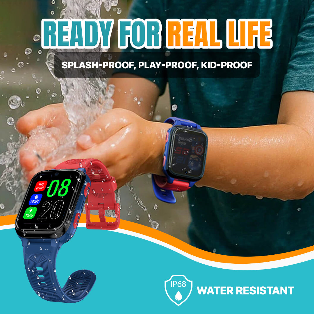 AI Learning 4G Kids Smart Watch - AMOLED Display, Parental Control, SOS, GPS Location and Video Calling (Model - K9)