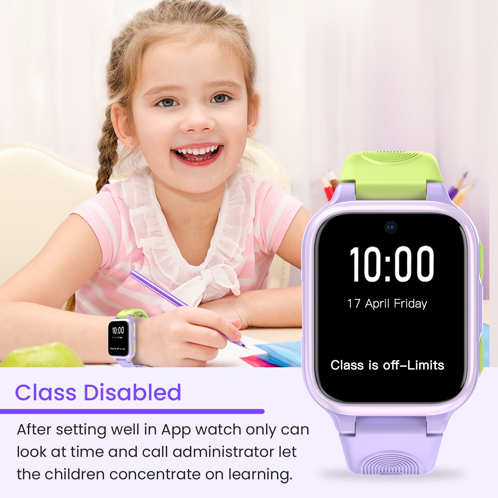 K9 AI Kids Watch - 4G LTE Android Smart Watch - 1GB RAM + 8GB ROM, SMS, Vibration, Wifi, Parental Control,  GPS Tracking and Video Calling