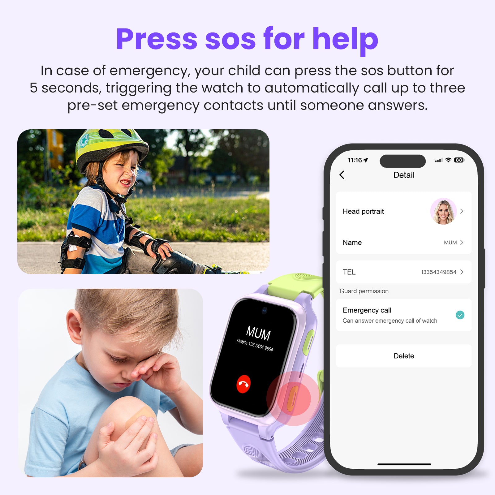 K9 AI Kids Watch - 4G LTE Android Smart Watch - 1GB RAM + 8GB ROM, SMS, Vibration, Wifi, Parental Control,  GPS Tracking and Video Calling