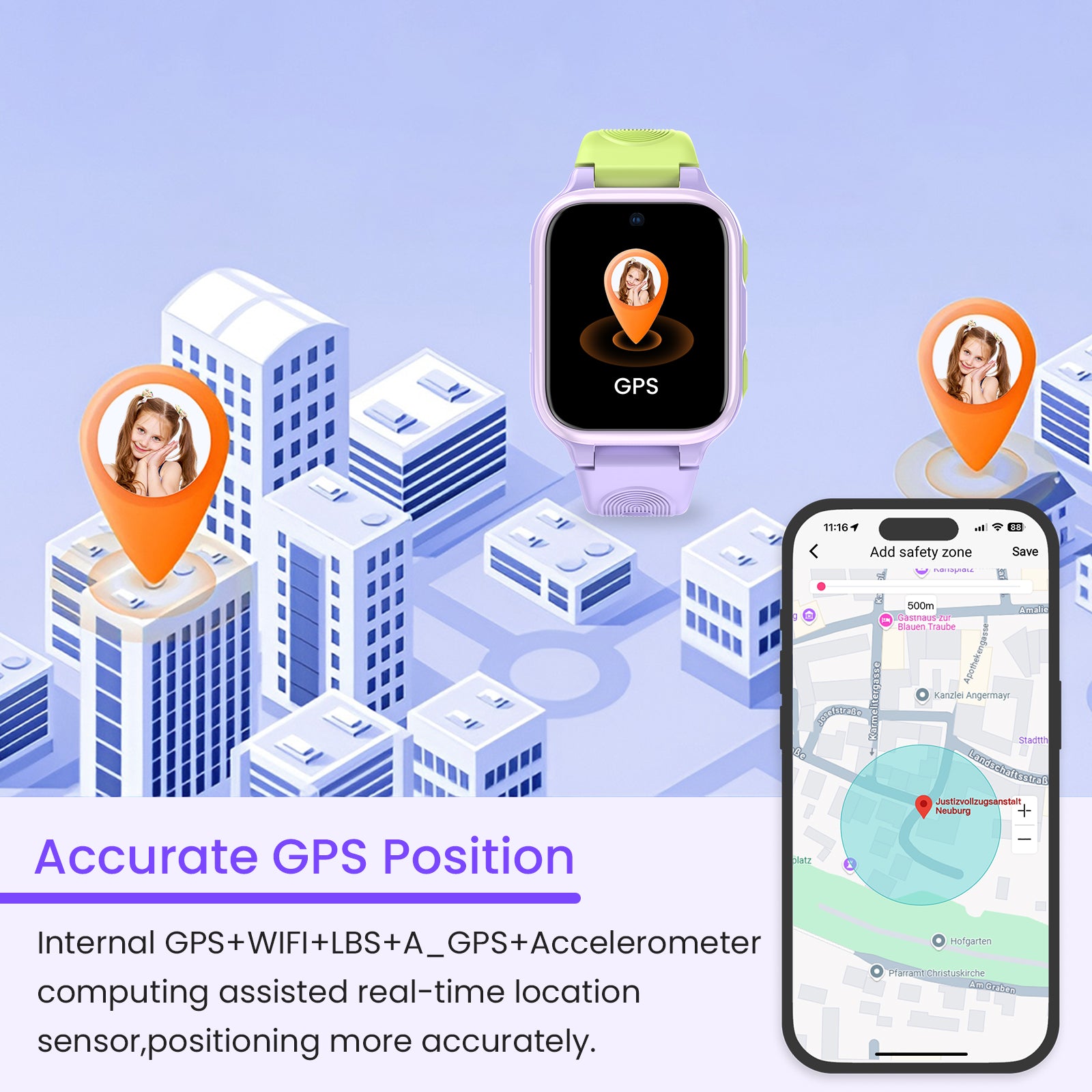 K9 AI Kids Watch - 4G LTE Android Smart Watch - 1GB RAM + 8GB ROM, SMS, Vibration, Wifi, Parental Control,  GPS Tracking and Video Calling