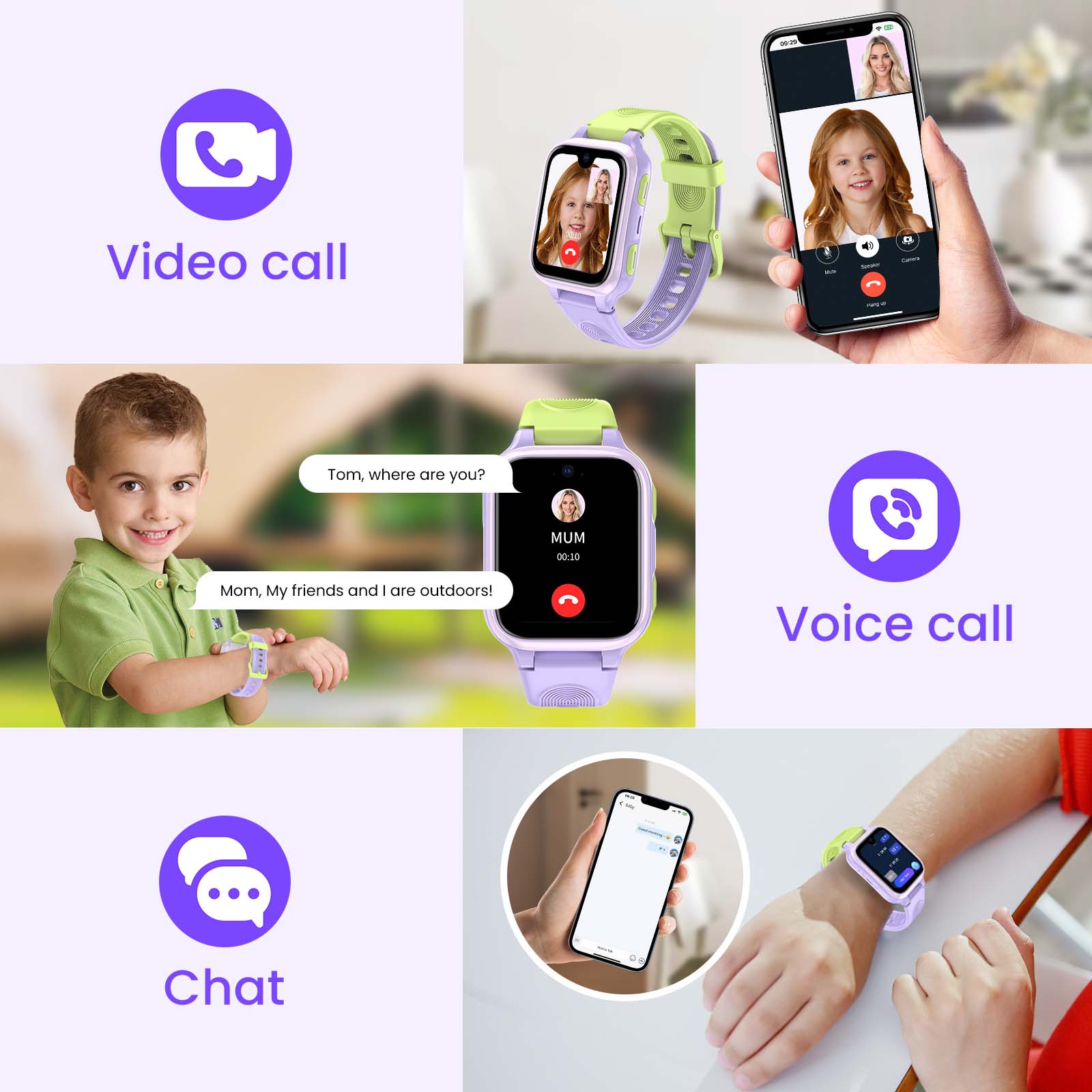 K9 AI Kids Watch - 4G LTE Android Smart Watch - 1GB RAM + 8GB ROM, SMS, Vibration, Wifi, Parental Control,  GPS Tracking and Video Calling