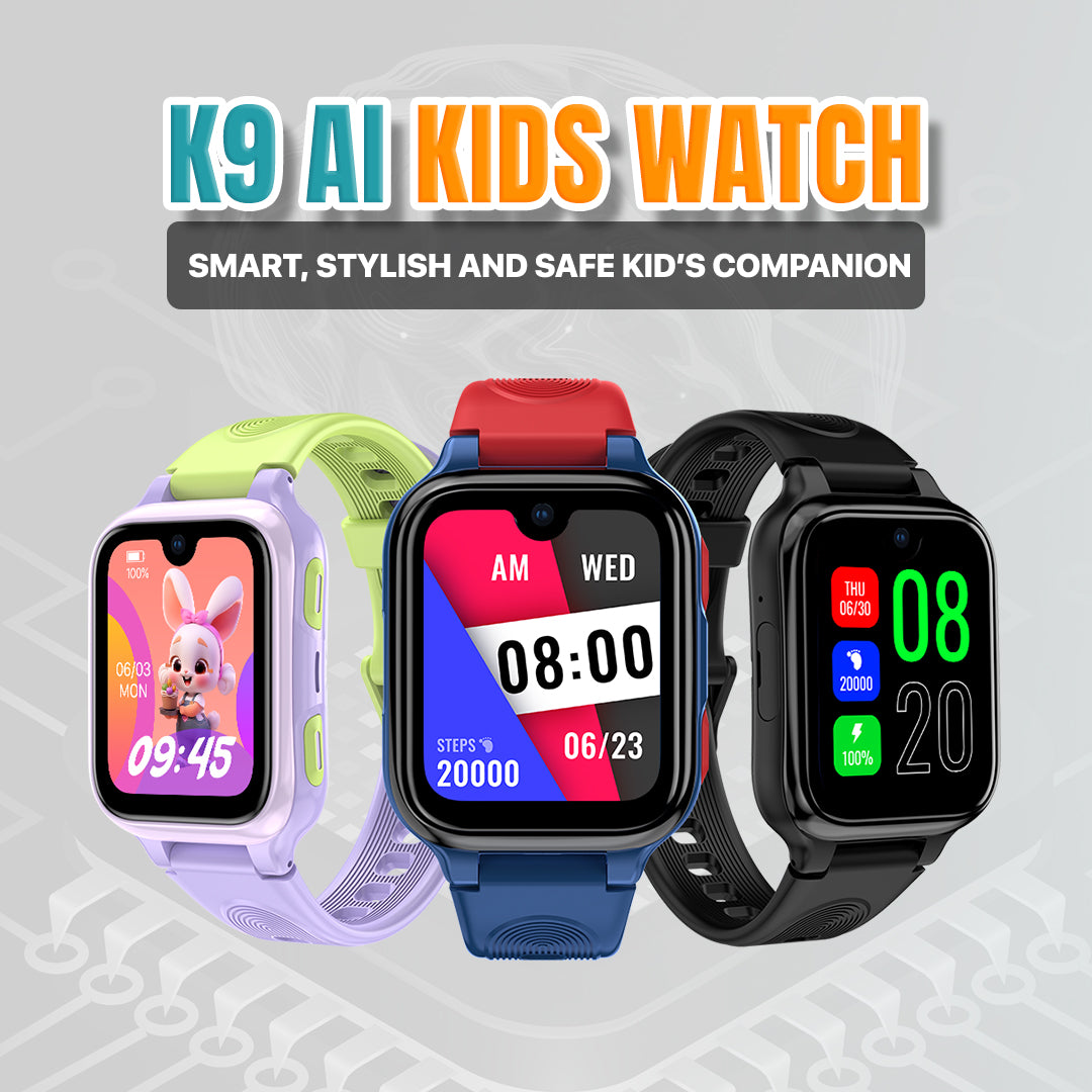 AI Learning 4G Kids Smart Watch - AMOLED Display, Parental Control, SOS, GPS Location and Video Calling (Model - K9)
