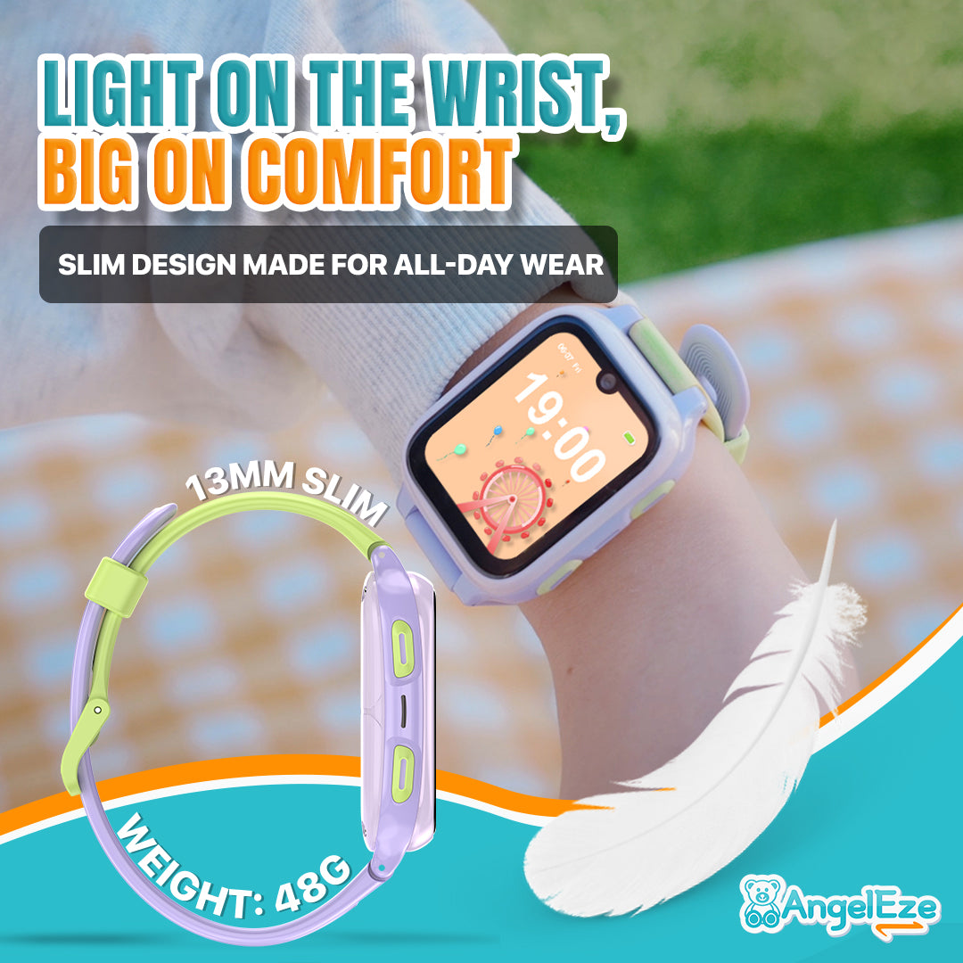 AI Learning 4G Kids Smart Watch - AMOLED Display, Parental Control, SOS, GPS Location and Video Calling (Model - K9)