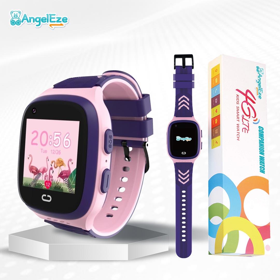 Kids 4G LTE Smart Companion Watch - GPS Location Tracking and Video Calling - IP67 Water Resistant Watch for Kids - AngelEze