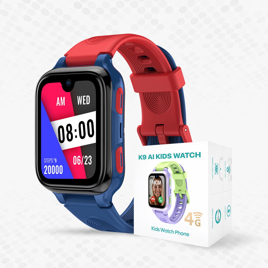 AI Learning 4G Kids Smart Watch - AMOLED Display, Parental Control, SOS, GPS Location and Video Calling (Model - K9)