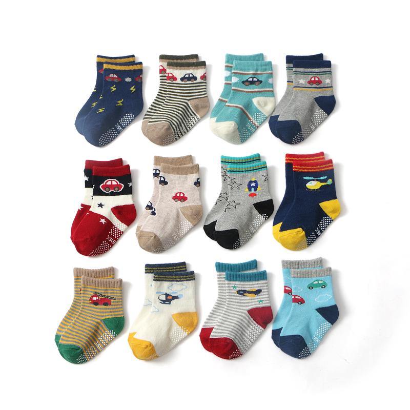 Adorable Anti-Slip Socks For Little Ones – 12 Pairs - AngelEze