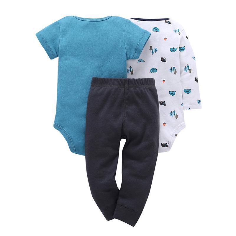 Adorable Bodysuit Set for Babies with PJs - 3 Piece Set - AngelEze