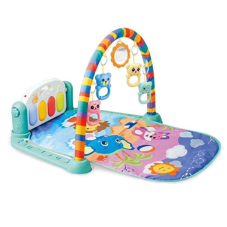 Blue Play Mat - Musical Animal Beach Party for Little Maestro - AngelEze