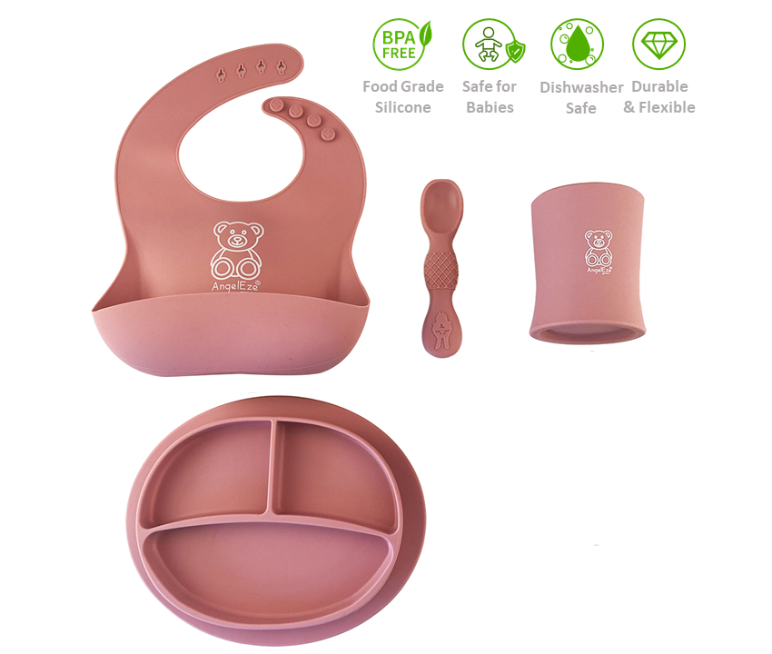 [BPA Free] Food Grade Baby Feeding Set - (4 Items) - AngelEze