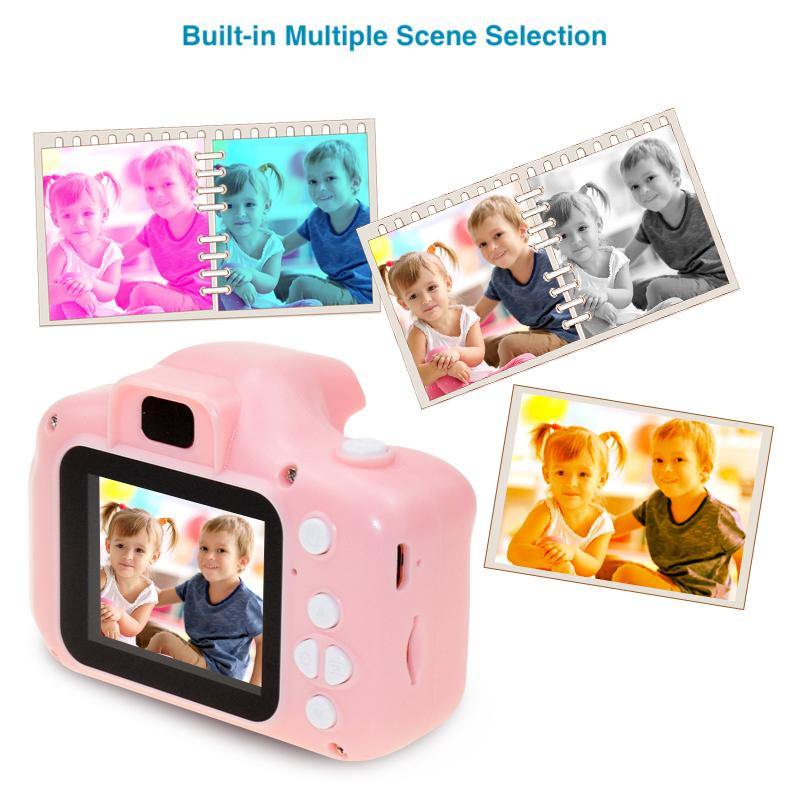 Upgraded 2022 Cute Full HD Kids Camera with LCD Screen - Video and Photo - Free SD Card - AngelEze