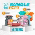 Gift Pack 12 -Baby Diaper Bag+ [BPA Free] Baby Feeding Set (4 Items) + Baby Care Kit  (8 Pieces) + Rompers Set (5 Pieces) - AngelEze