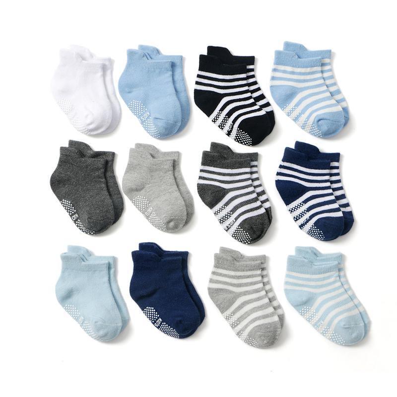 Gift Pack 3 -  5 in 1 Fashionable Diaper Bag + Graceful Anti-Slip Socks Set 12 Pairs + 100% Cotton Baby Bodysuit - (5 Piece Romper Set) + Ahoy, Little Sailor! - 5 Piece Navy Romper Set - AngelEze
