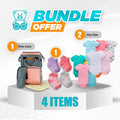 Gift Pack 8 - Baby Diaper Bag + Anti-Slip Socks (12 Pairs) + Rompers Set (5 Piece) x 2 - AngelEze