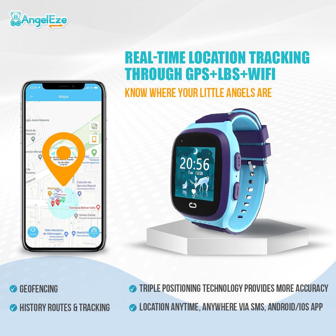 Kids 4G LTE Smart Companion Watch - Video Calling and GPS Location Tracking - Waterproof Watch for Kids - AngelEze
