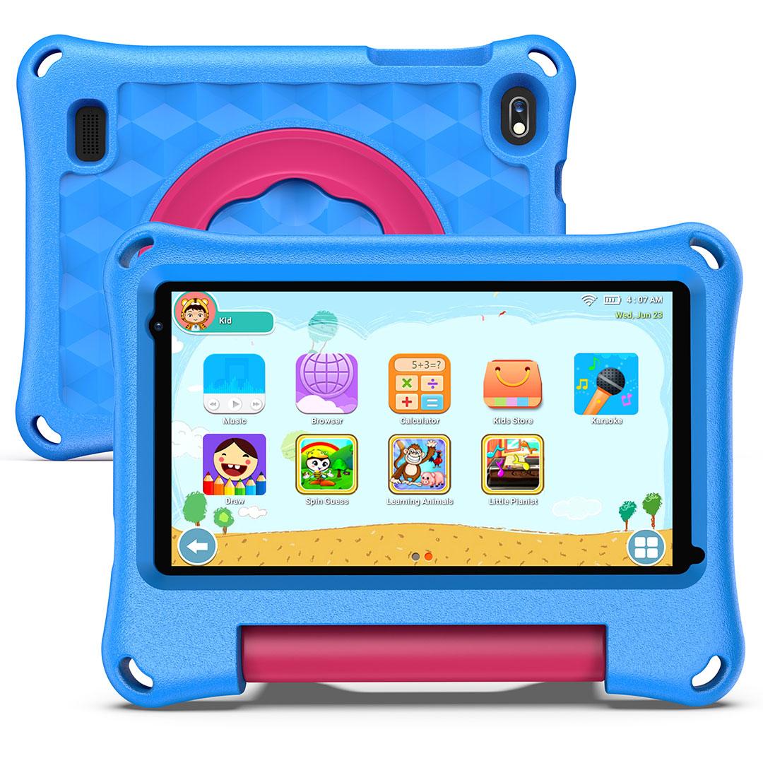 VASOUN Kids Tablet, 7 inch IPS Screen, Android 11, Parental Control, Kids app, Quad Core Processor, 2GB RAM, 32GB ROM,  2MP Front + 2MP Rear Camera, with Kids-Tablet Case - AngelEze