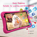 PRITOM Kids Tablet, 8 inch HD IPS Screen, Android 10, Parental Control, Quad Core Processor, 2GB RAM, 32GB ROM,  2MP + 8MP Dual Camera, with Kids-Tablet Case - AngelEze